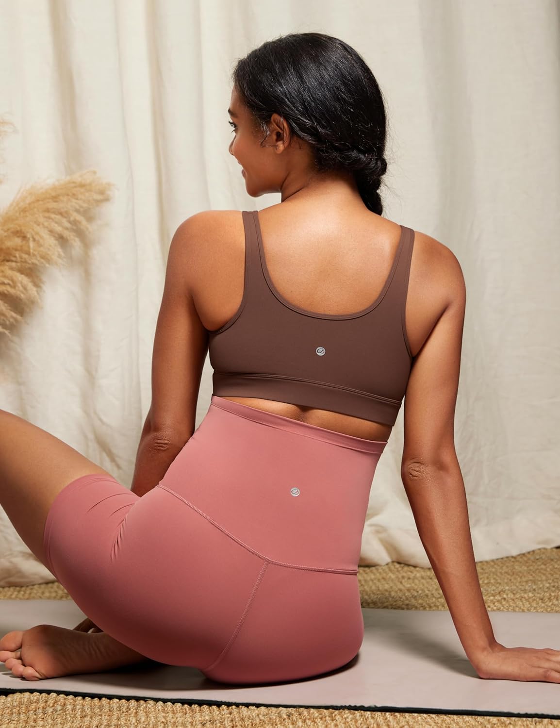 CRZ YOGA Butterluxe Maternity Nursing Bras for Women Crossover Wireless Sleep Breastfeeding Lounge Pregnancy Bra ComfortableCoffee Brown