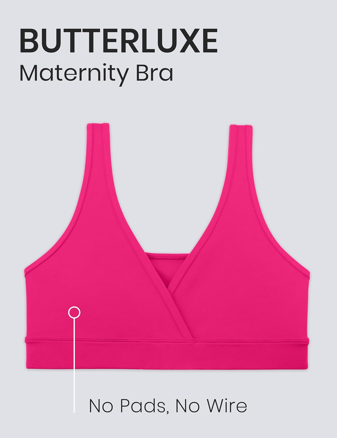 CRZ YOGA Butterluxe Maternity Nursing Bras for Women Crossover Wireless Sleep Breastfeeding Lounge Pregnancy Bra ComfortableGranita Pink