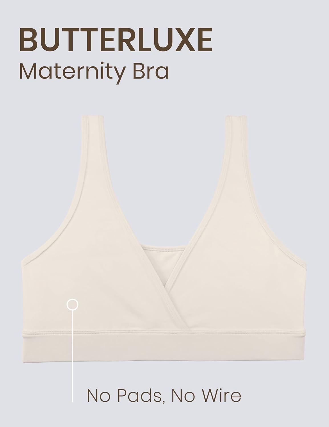 CRZ YOGA Butterluxe Maternity Nursing Bras for Women Crossover Wireless Sleep Breastfeeding Lounge Pregnancy Bra ComfortableMojave Tan