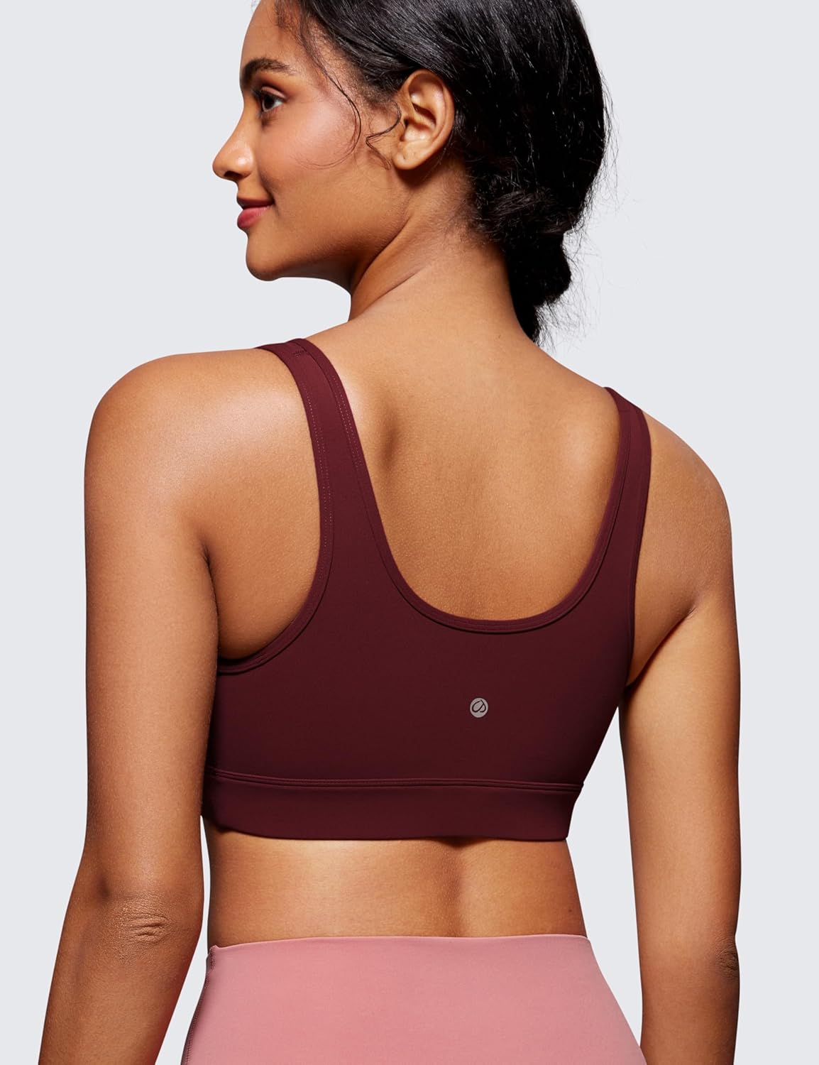 CRZ YOGA Butterluxe Maternity Nursing Bras for Women Crossover Wireless Sleep Breastfeeding Lounge Pregnancy Bra ComfortableRed Merlot