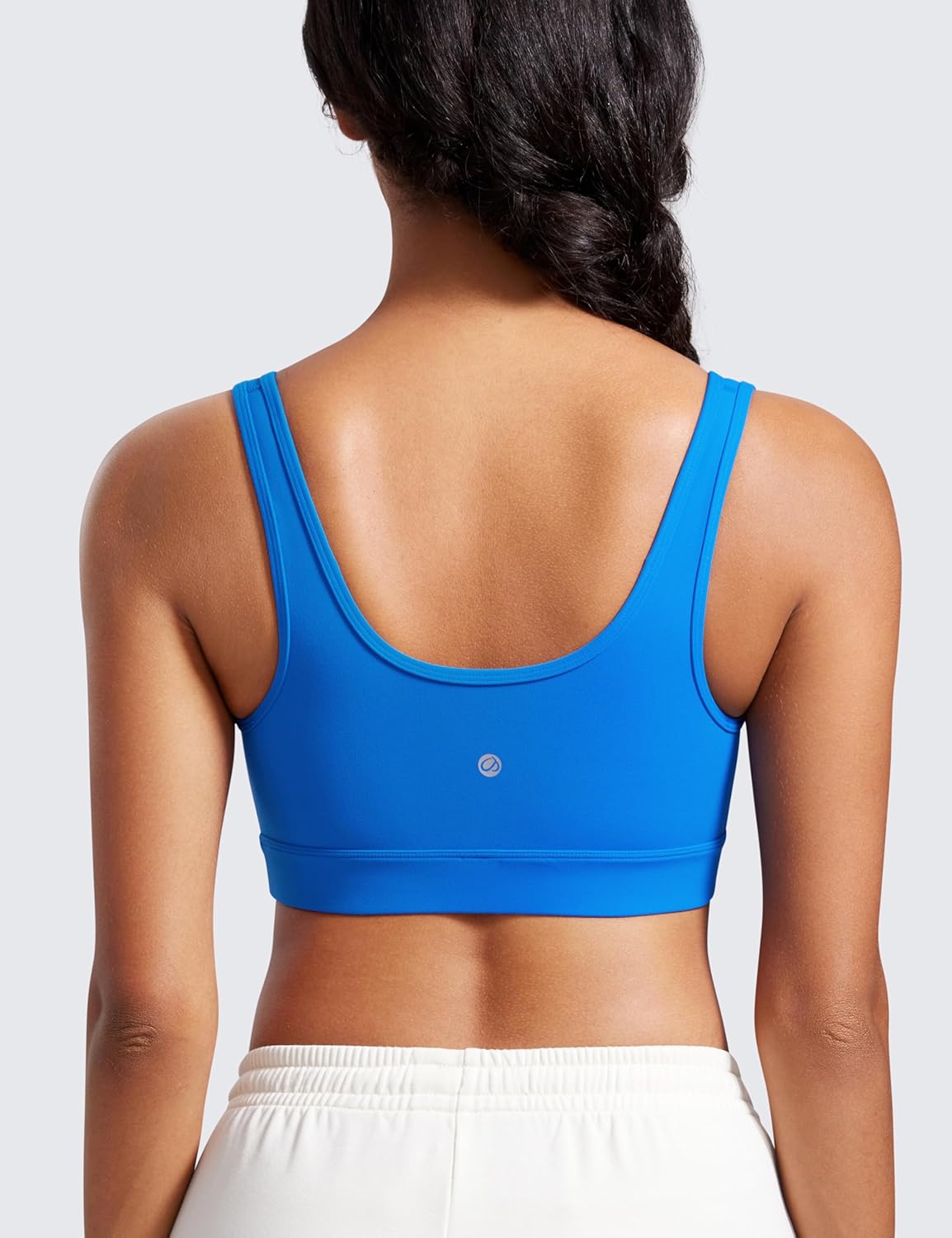 CRZ YOGA Butterluxe Maternity Nursing Bras for Women Crossover Wireless Sleep Breastfeeding Lounge Pregnancy Bra ComfortableSparkle Blue