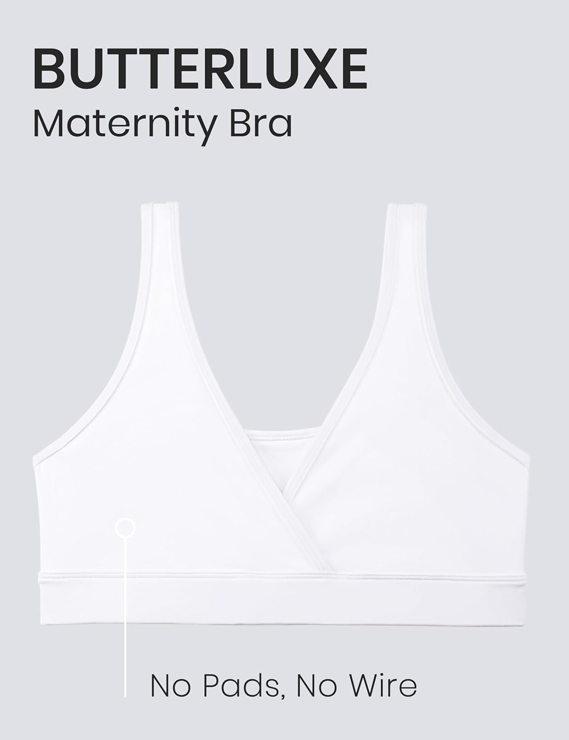 CRZ YOGA Butterluxe Maternity Nursing Bras for Women Crossover Wireless Sleep Breastfeeding Lounge Pregnancy Bra ComfortableWhite