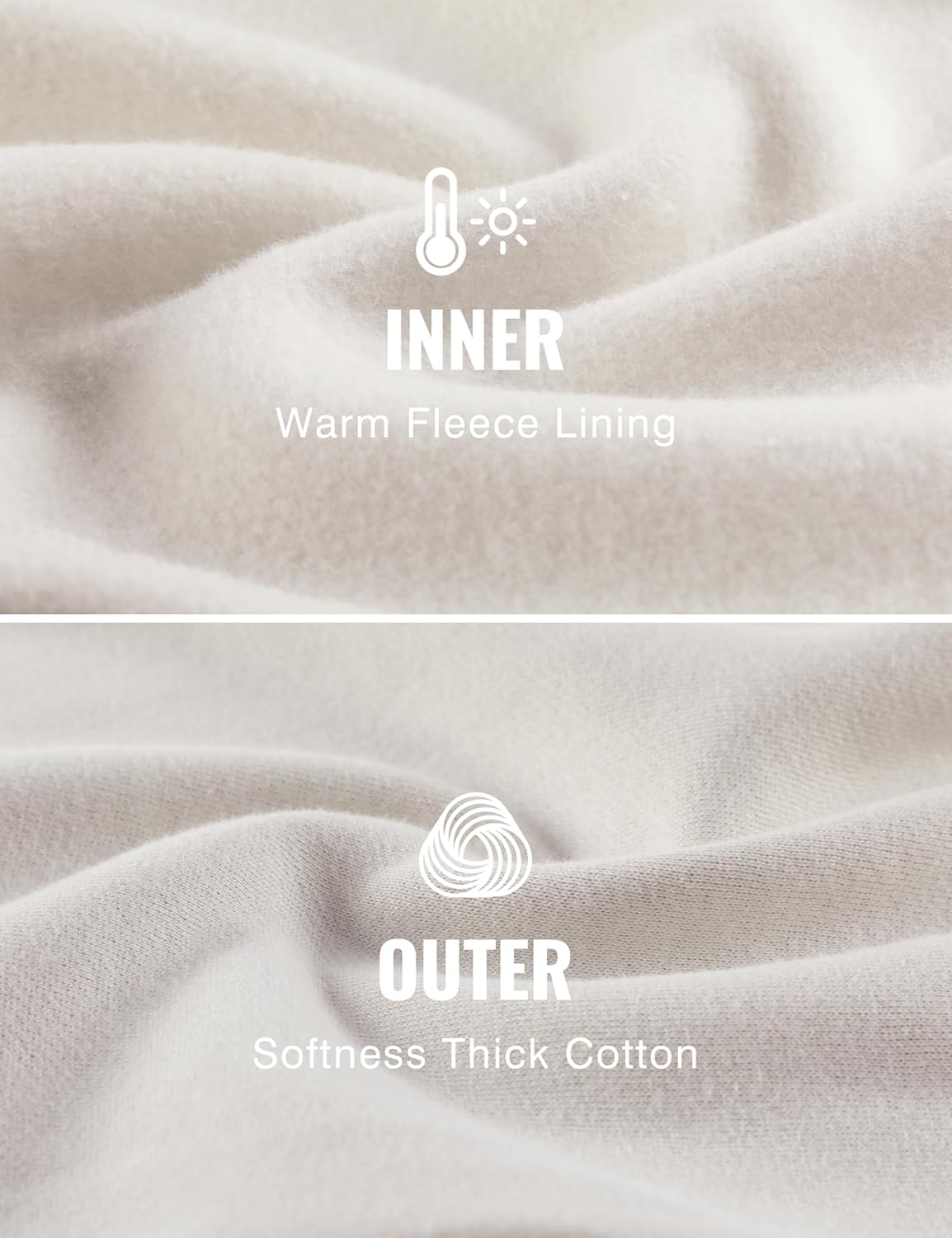 CRZ YOGA Cotton Fleece Lined Sweatpants Women 30quot Straight Leg Casual Lounge Sweat Pants for WomenMilky White Bone