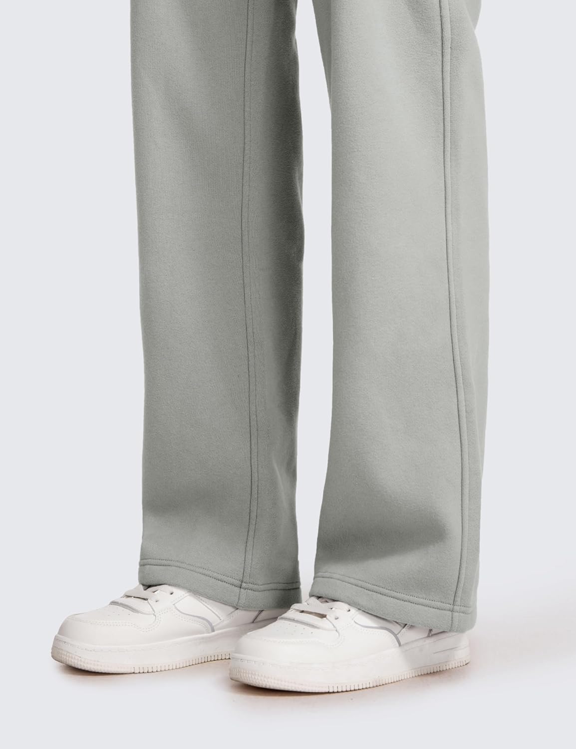 CRZ YOGA Cotton Fleece Lined Sweatpants Women 30quot Straight Leg Casual Lounge Sweat Pants for WomenSterling