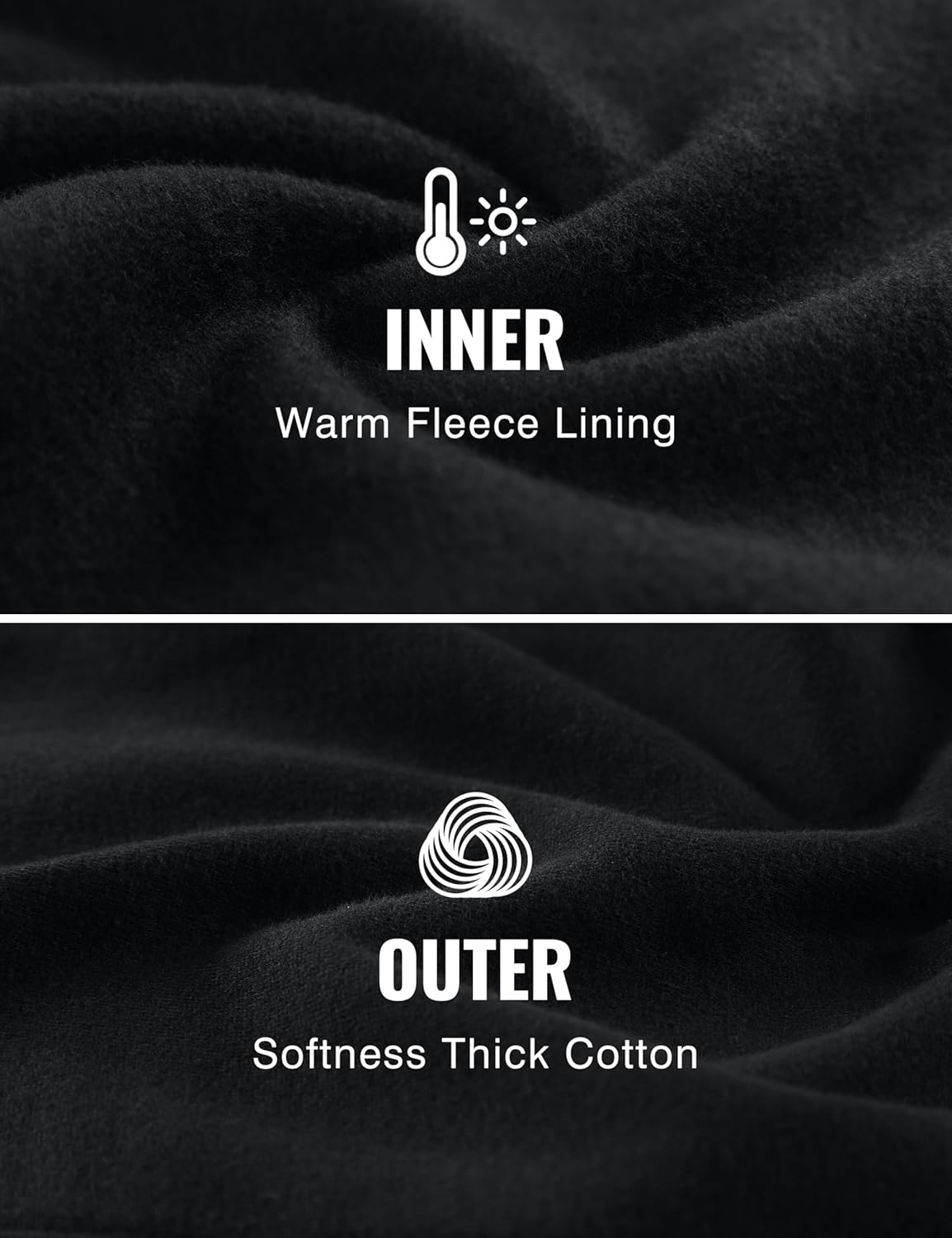 CRZ YOGA Cotton Fleece Sweatpants for Men 32quot Loosed Fit Lounge Casual Elastic Bottom Sweat Pants with Zipper PocketsBlack