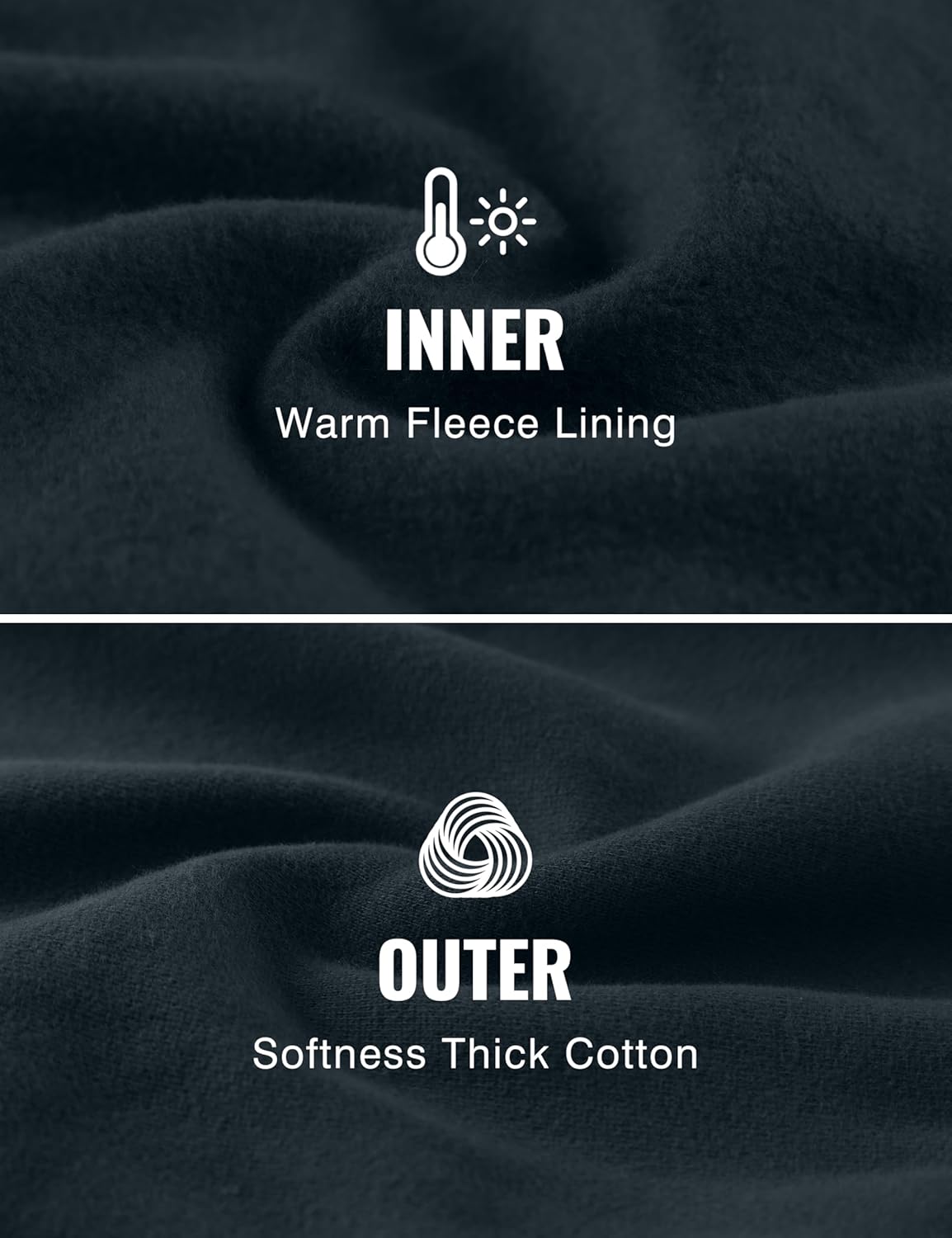 CRZ YOGA Cotton Fleece Sweatpants for Men 32quot Loosed Fit Lounge Casual Elastic Bottom Sweat Pants with Zipper PocketsInk Blue