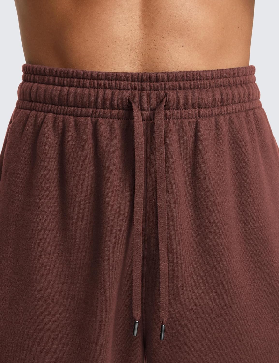 CRZ YOGA Cotton Fleece Sweatpants for Men 32quot Loosed Fit Lounge Casual Elastic Bottom Sweat Pants with Zipper PocketsTaupe