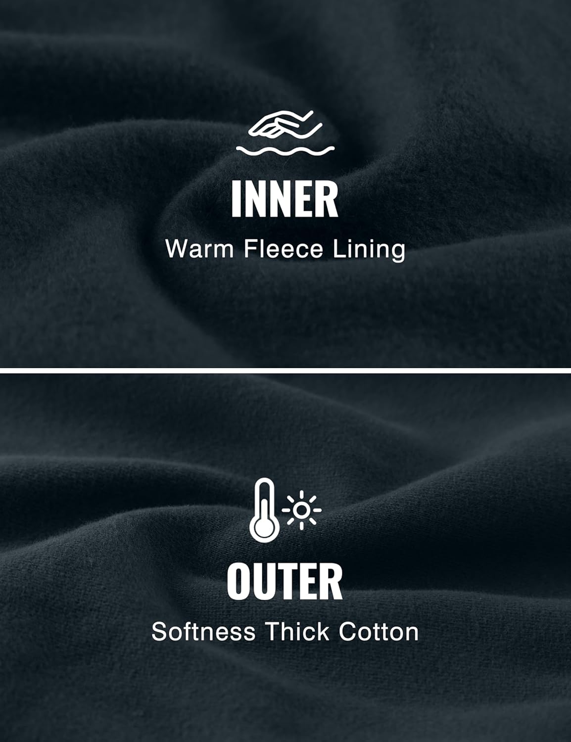 CRZ YOGA Fleece Lined Half Zip Sweatshirts for Men Mock Neck Pullover Sweatshirt Casual Workout Daily SweatersInk Blue