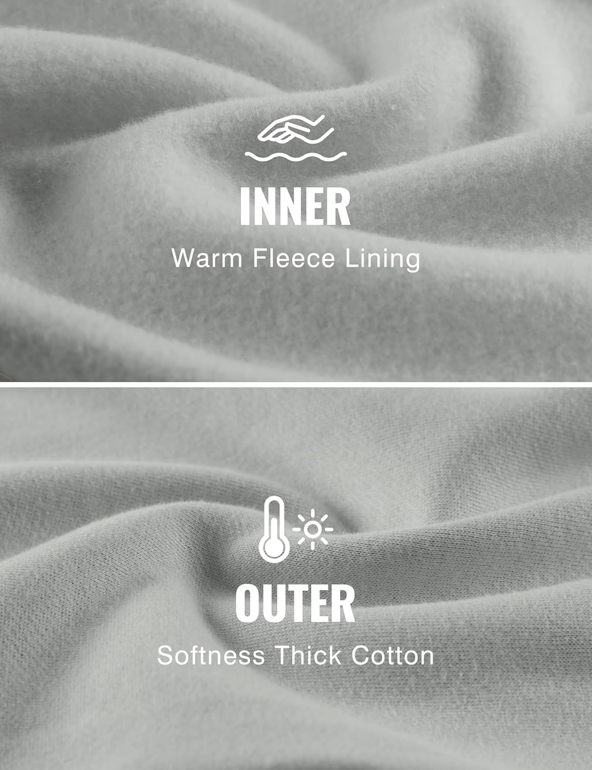 CRZ YOGA Fleece Lined Half Zip Sweatshirts for Men Mock Neck Pullover Sweatshirt Casual Workout Daily SweatersSterling