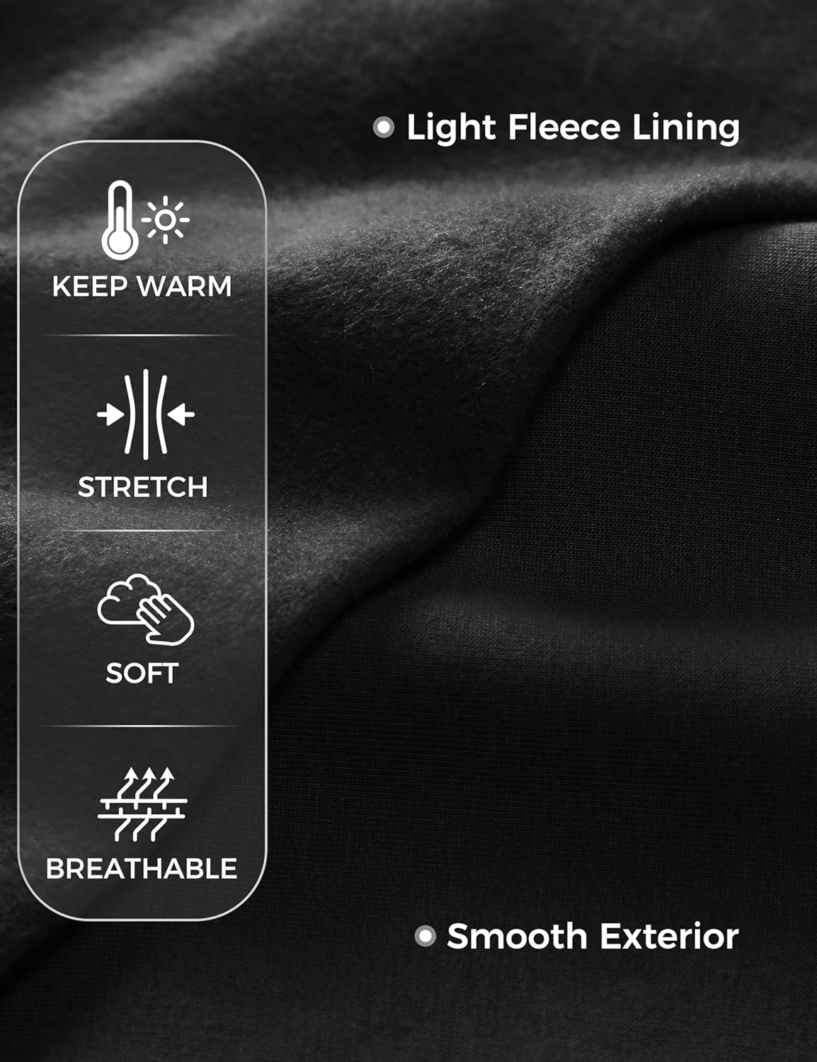 CRZ YOGA Fleece Sweatpants Women Cotton Joggers High Waisted Lounge Casual Travel Elastic Bottom Pants with PocketsBlack