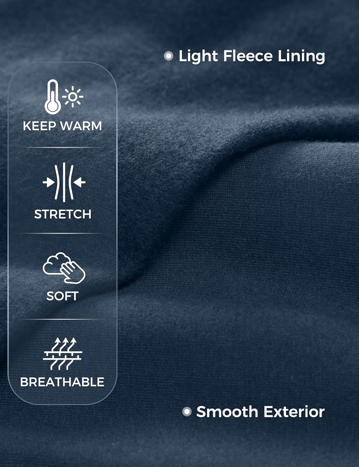 CRZ YOGA Fleece Sweatpants Women Cotton Joggers High Waisted Lounge Casual Travel Elastic Bottom Pants with PocketsInk Blue