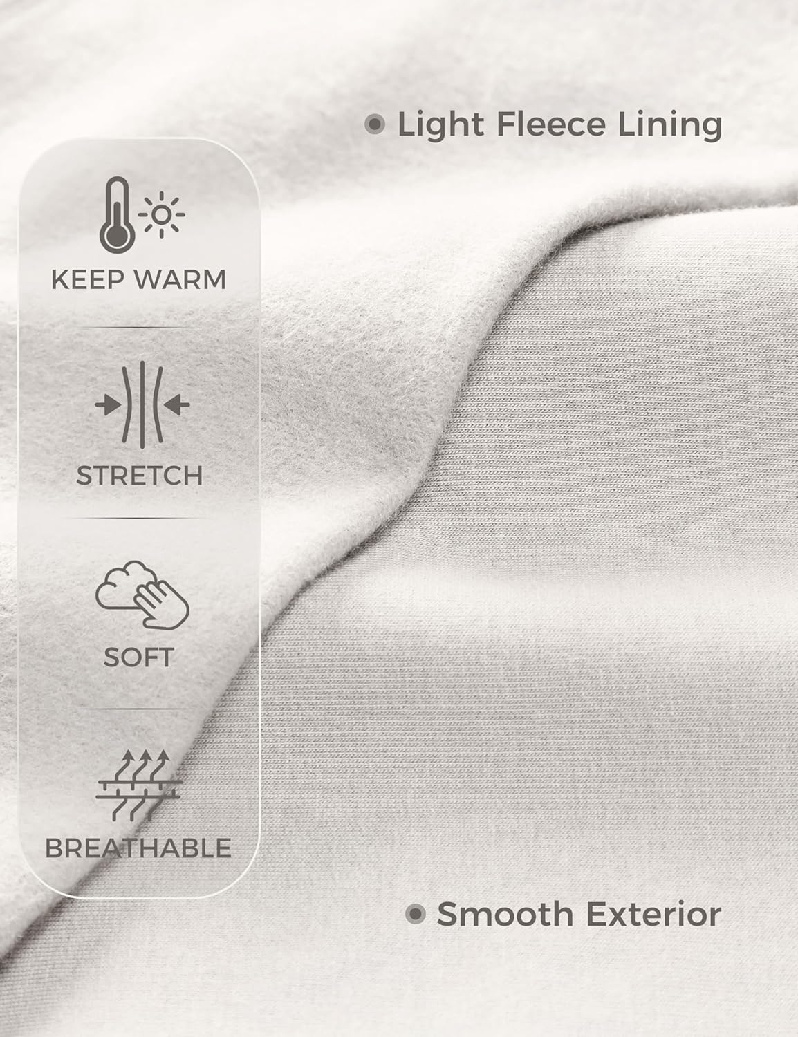 CRZ YOGA Fleece Sweatpants Women Cotton Joggers High Waisted Lounge Casual Travel Elastic Bottom Pants with PocketsMilky White Bone