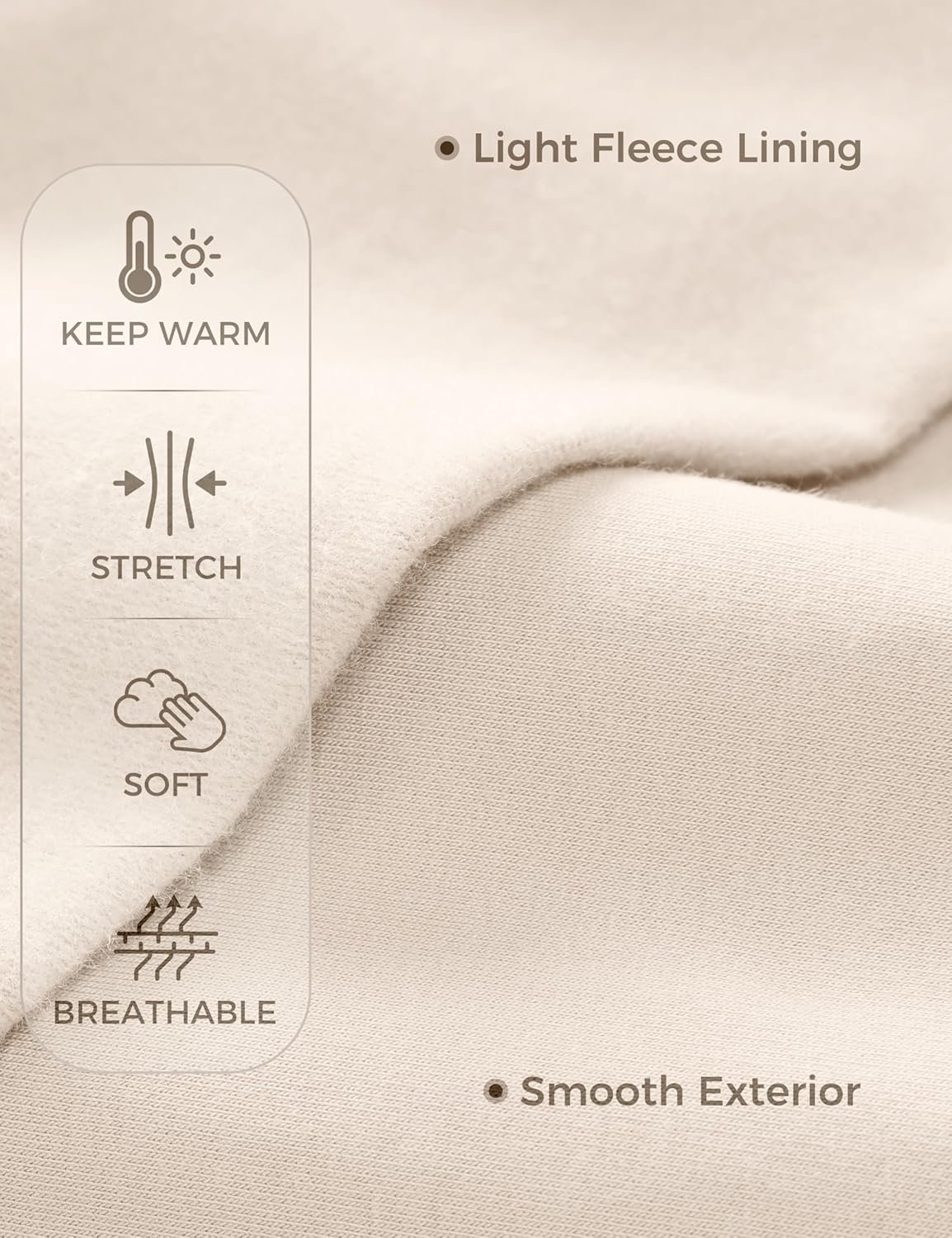 CRZ YOGA Fleece Sweatpants Women Cotton Joggers High Waisted Lounge Casual Travel Elastic Bottom Pants with PocketsMojave Tan