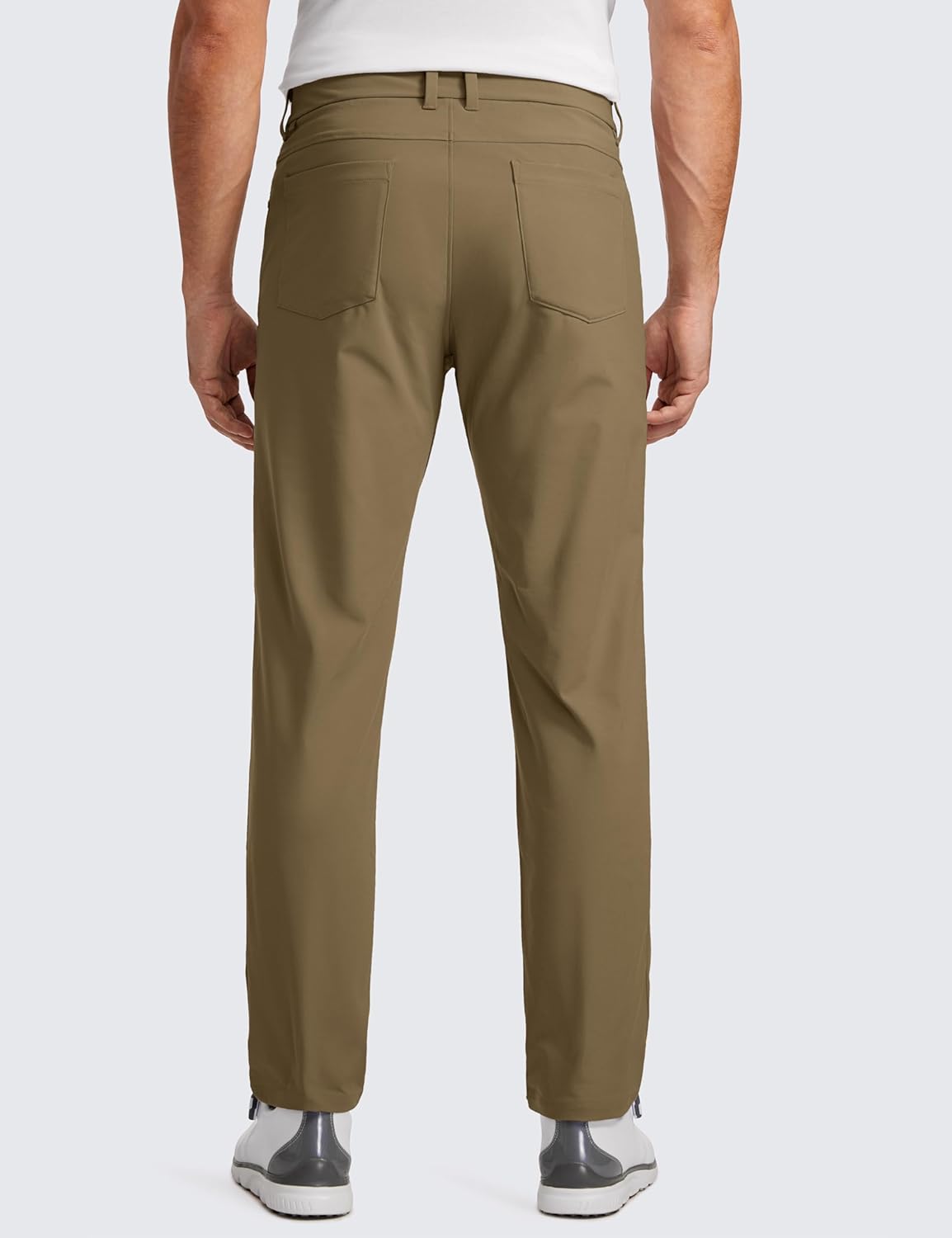 CRZ YOGA Mens All Day Comfy Golf Pants with 5Pocket  30quot32quot34 Quick Dry Lightweight Casual Work Stretch PantsArtifact Brown