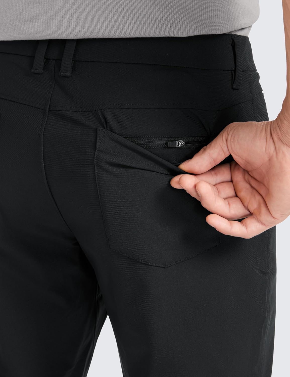 CRZ YOGA Mens All Day Comfy Golf Pants with 5Pocket  30quot32quot34 Quick Dry Lightweight Casual Work Stretch PantsBlack