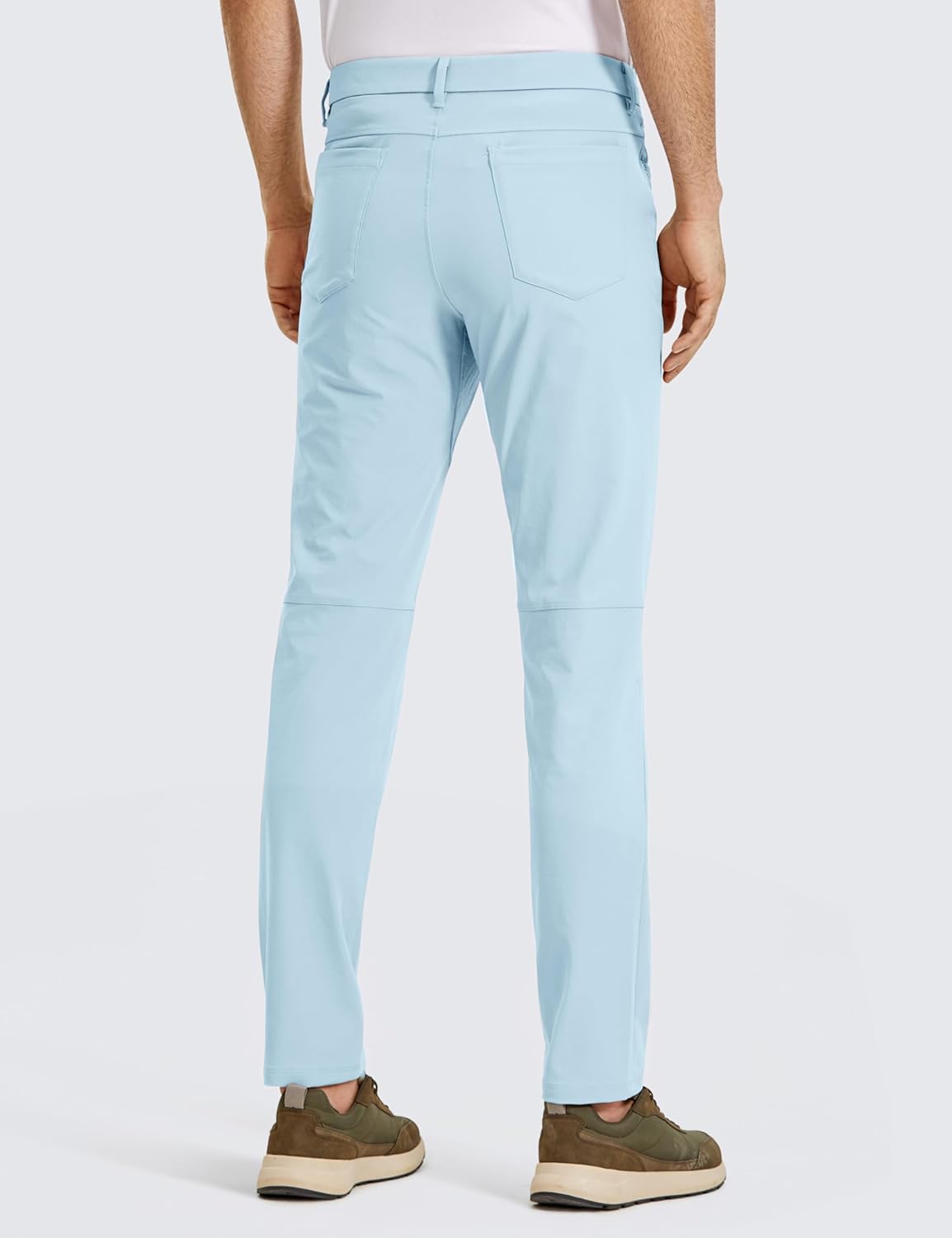 CRZ YOGA Mens All Day Comfy Golf Pants with 5Pocket  30quot32quot34 Quick Dry Lightweight Casual Work Stretch PantsChambray Blue