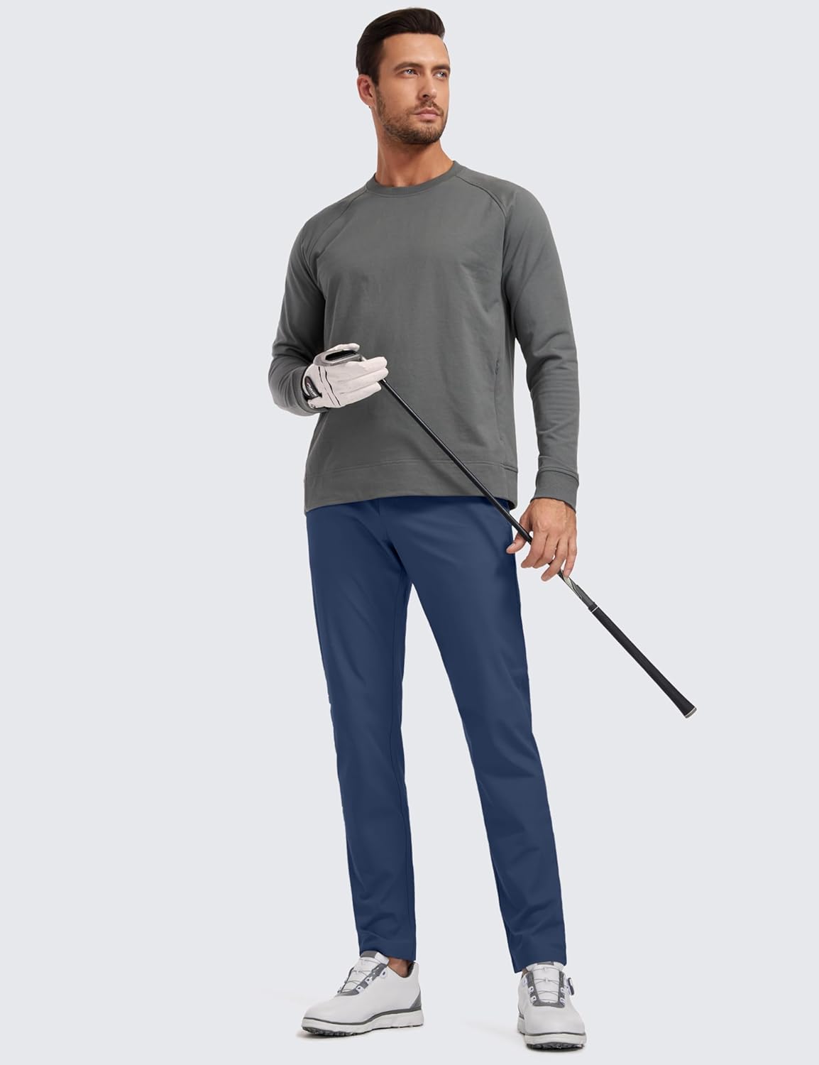 CRZ YOGA Mens All Day Comfy Golf Pants with 5Pocket  30quot32quot34 Quick Dry Lightweight Casual Work Stretch PantsElectric Blue
