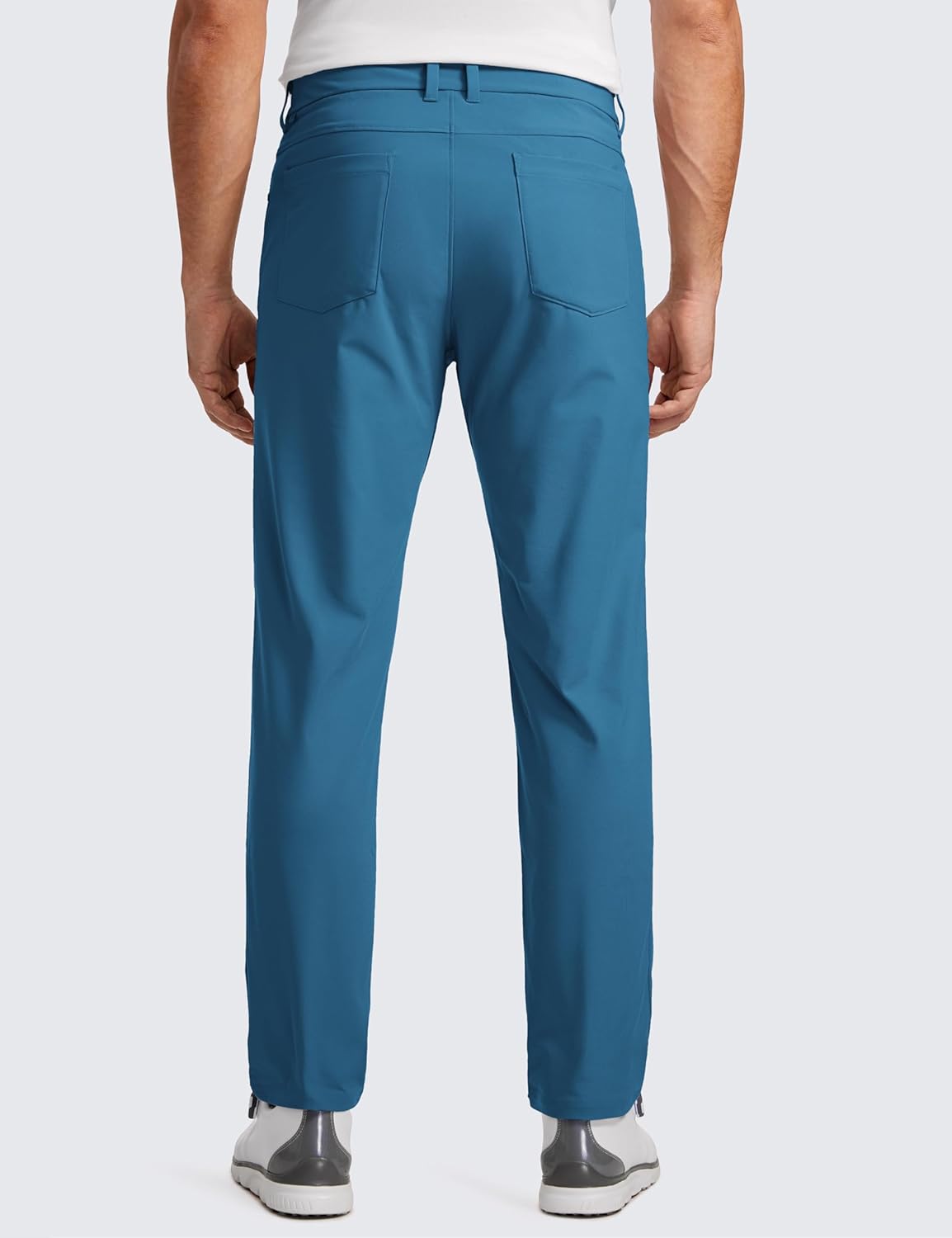 CRZ YOGA Mens All Day Comfy Golf Pants with 5Pocket  30quot32quot34 Quick Dry Lightweight Casual Work Stretch PantsIron Blue