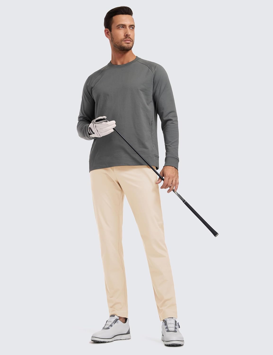 CRZ YOGA Mens All Day Comfy Golf Pants with 5Pocket  30quot32quot34 Quick Dry Lightweight Casual Work Stretch PantsRaw Linen