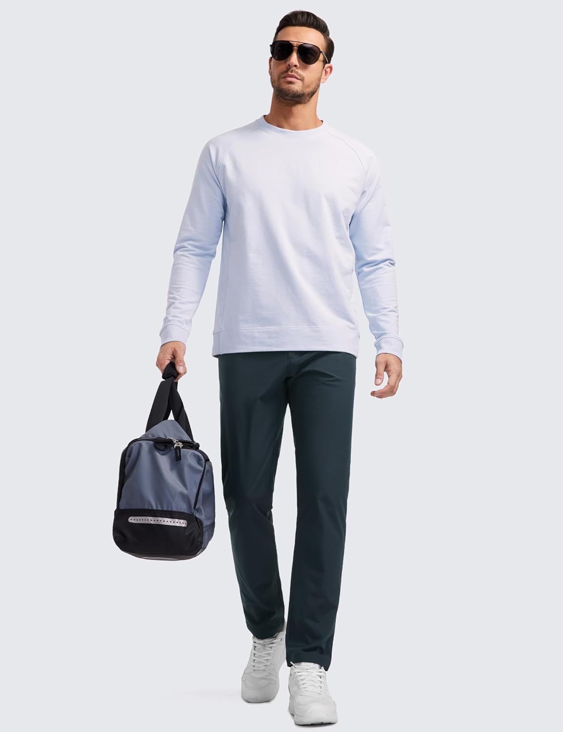 CRZ YOGA Mens All Day Comfy Golf Pants with 5Pocket  30quot32quot34 Quick Dry Lightweight Casual Work Stretch PantsTrue Navy