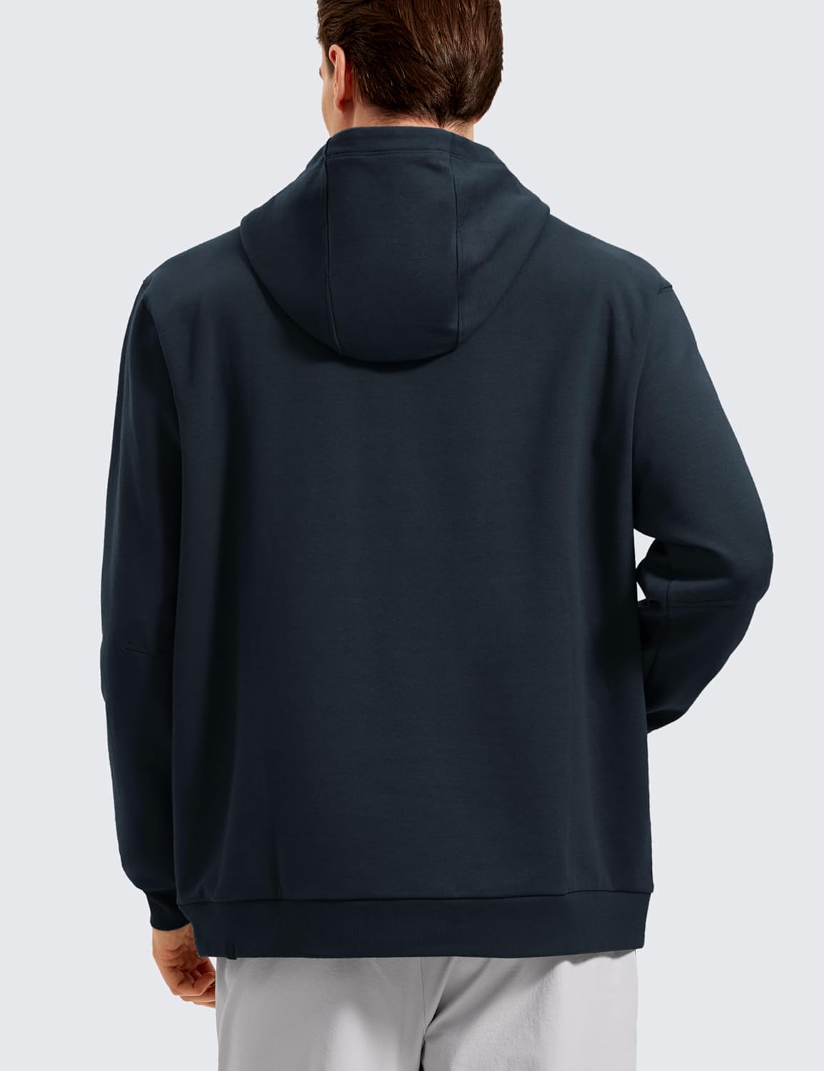 CRZ YOGA Mens Fleece Hoodies Basic Casual Hooded Sweatshirts Long Sleeve Pullover Workout Hoodie Tops with PocketTrue Navy