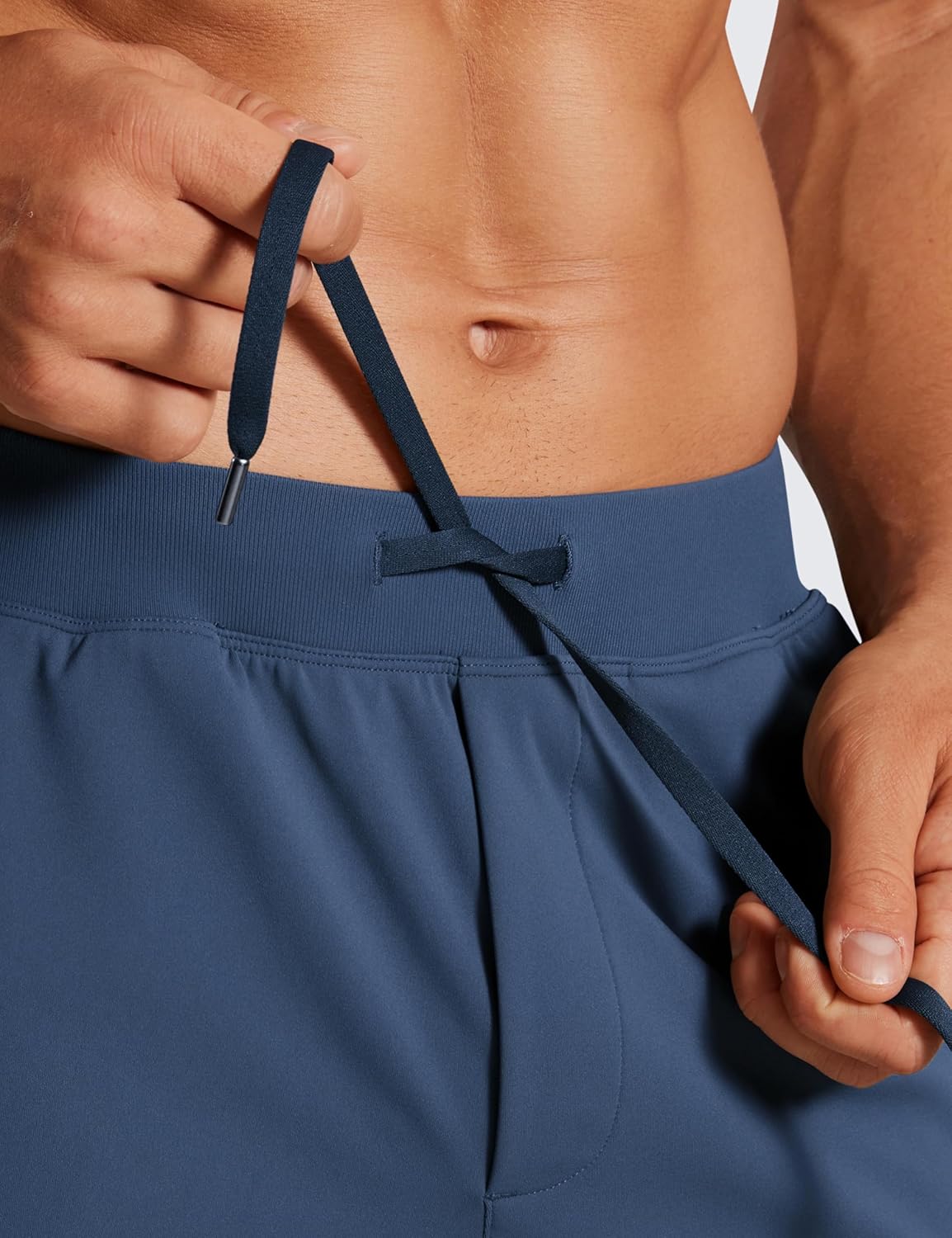 CRZ YOGA Mens FourWay Stretch Workout Shorts  5quot Soft Durable Casual Athletic Shorts with Pocket Gym Running HikingElectric Blue