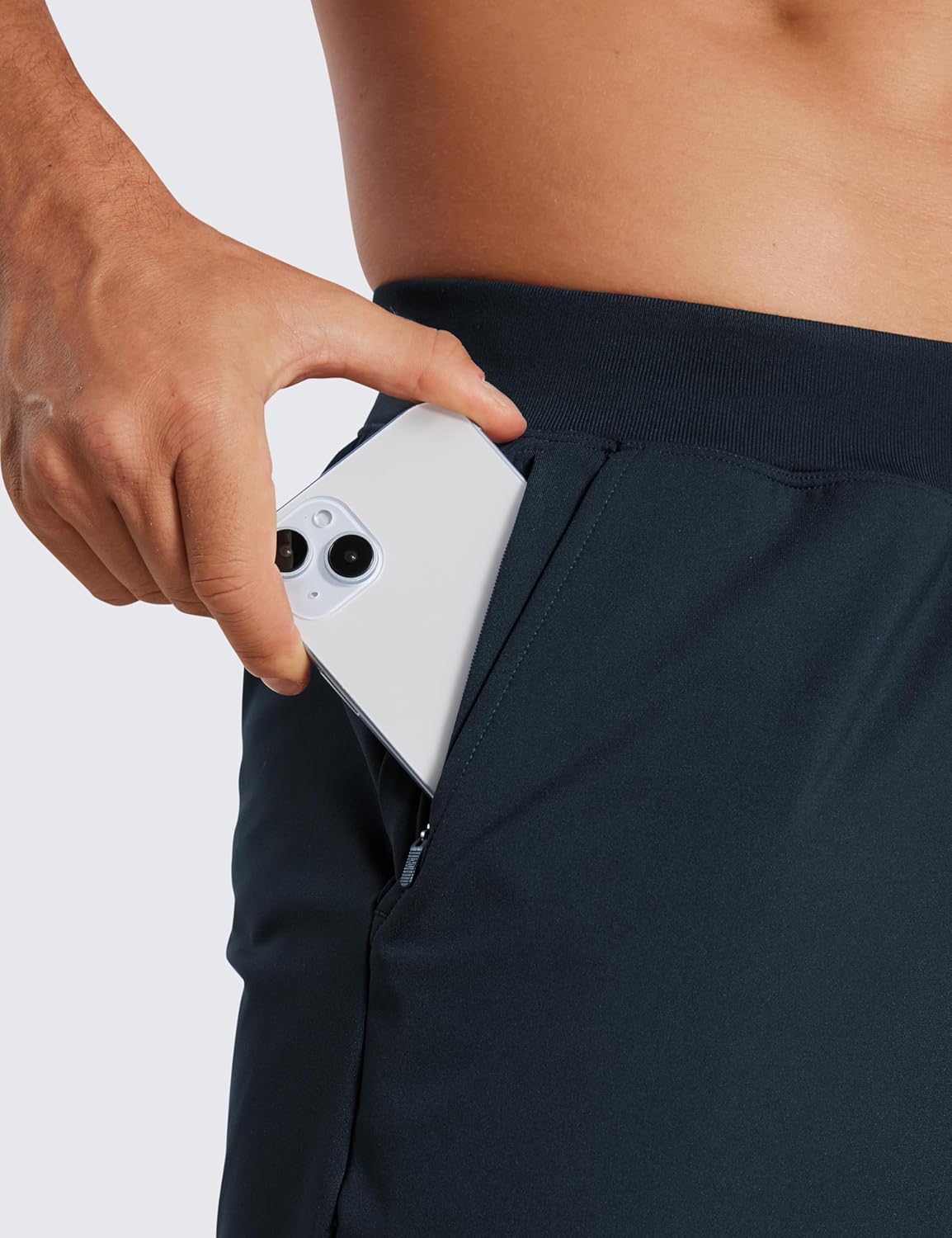 CRZ YOGA Mens FourWay Stretch Workout Shorts  5quot Soft Durable Casual Athletic Shorts with Pocket Gym Running HikingTrue Navy