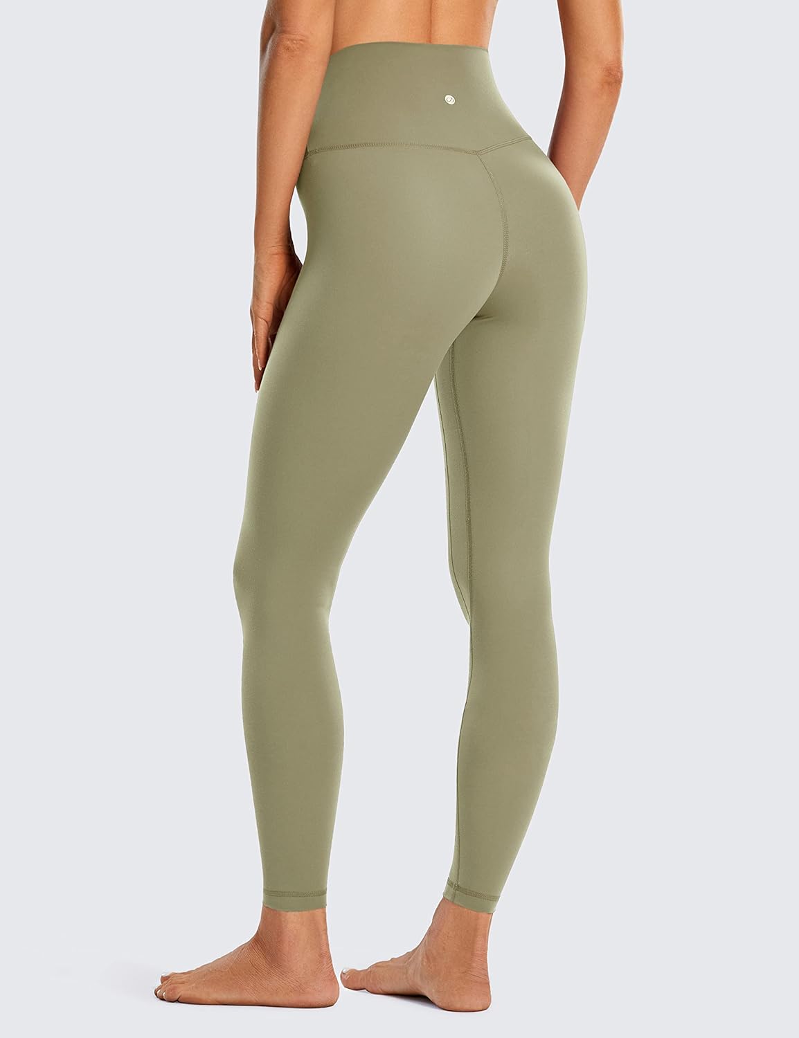 CRZ YOGA Womens Brushed Naked Feeling Workout Leggings 28quot High Waisted Gym Compression Tummy Control Yoga PantsMountain Olive