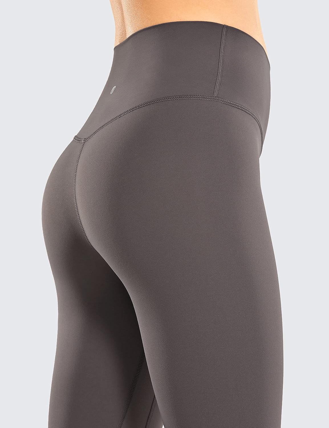 CRZ YOGA Womens Brushed Naked Feeling Workout Leggings 28quot High Waisted Gym Compression Tummy Control Yoga PantsTornado Grey