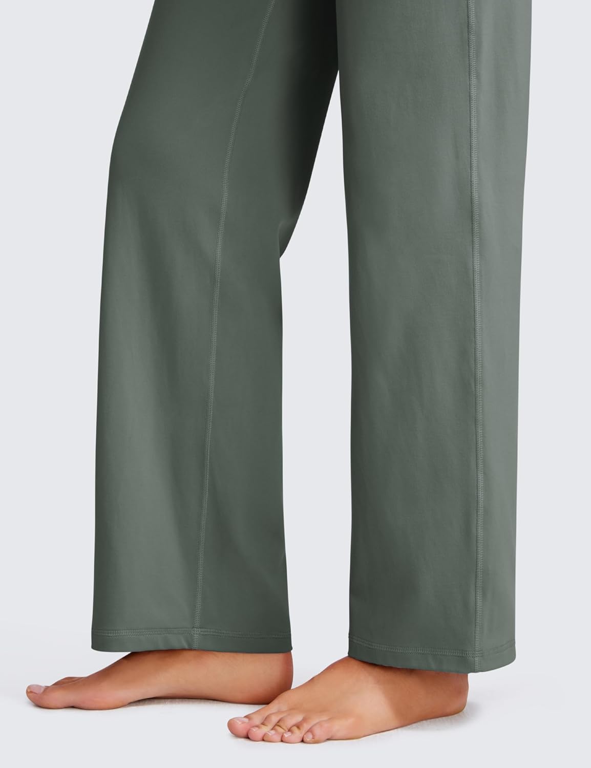 CRZ YOGA Womens Butterluxe High Waist Wide Leg Pants with Pockets 31quot  Buttery Soft Comfy Casual Yoga Lounge PantsGrey Sage