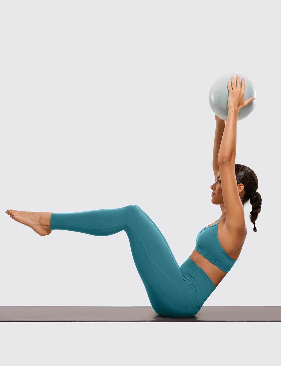 CRZ YOGA Womens Butterluxe Workout Leggings 28 Inches  High Waisted Gym Yoga Pants with Pockets Running Buttery SoftGreen Jade