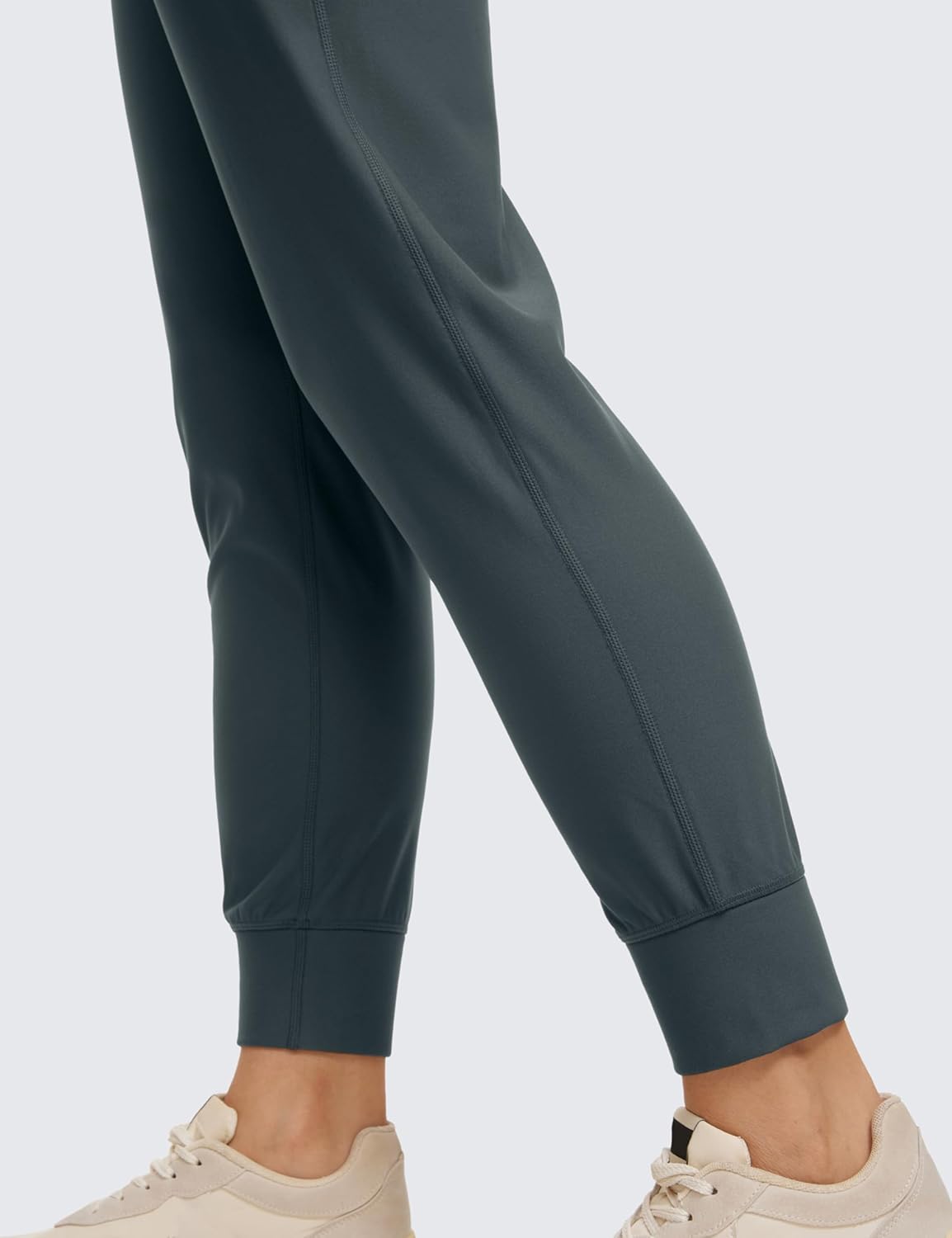 CRZ YOGA Womens Fleece Lined Workout Joggers with Pockets 275quot  Hiking Running Outdoor Pants Water Resistant Winter WarmMelanite