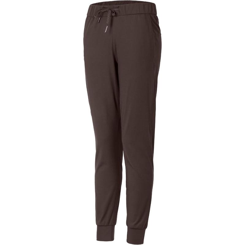CRZ YOGA 4Way Stretch Workout Joggers for Women 28quot  Casual Travel Pants Lounge Athletic Joggers with PocketsHot Fudge Brown