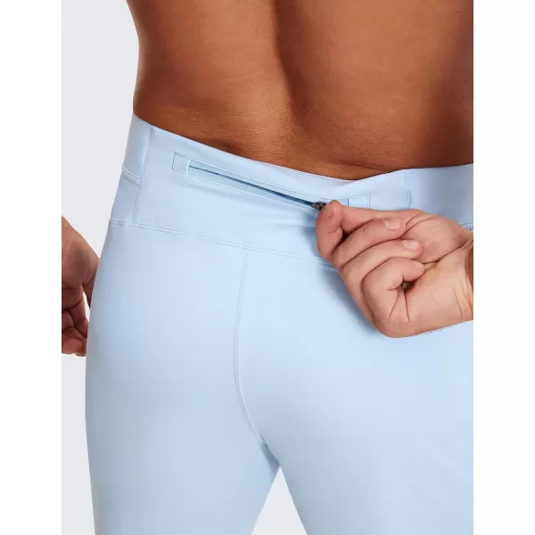 CRZ YOGA 4Way Stretch Athletic Pants for Men 30quot Workout Lounge Casual Work Jogger Pants with Zip PocketChambray Blue