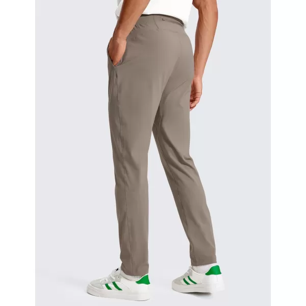 CRZ YOGA 4Way Stretch Athletic Pants for Men 30quot Workout Lounge Casual Work Jogger Pants with Zip PocketCliff Ash