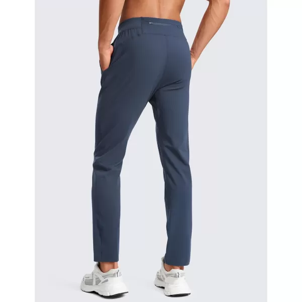 CRZ YOGA 4Way Stretch Athletic Pants for Men 30quot Workout Lounge Casual Work Jogger Pants with Zip PocketElectric Blue