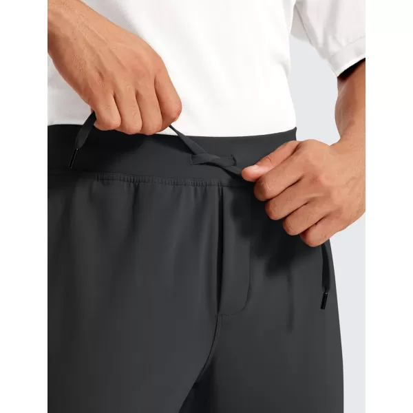 CRZ YOGA 4Way Stretch Athletic Pants for Men 30quot Workout Lounge Casual Work Jogger Pants with Zip PocketInk Gray