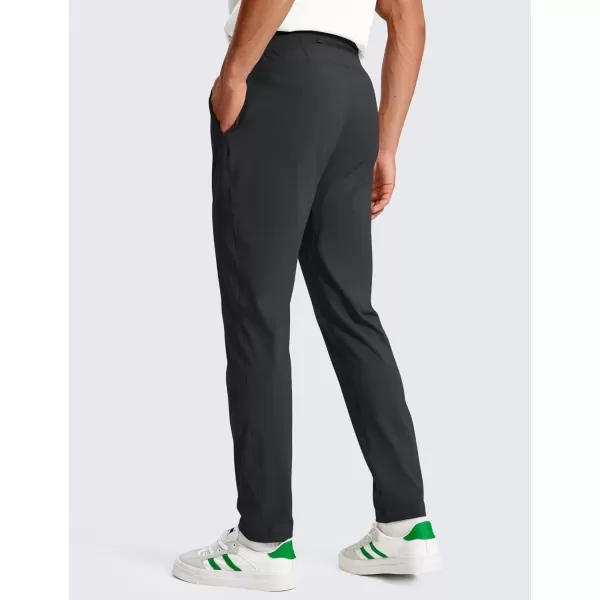 CRZ YOGA 4Way Stretch Athletic Pants for Men 30quot Workout Lounge Casual Work Jogger Pants with Zip PocketInk Gray