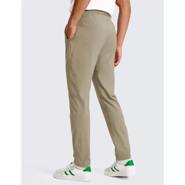 CRZ YOGA 4Way Stretch Athletic Pants for Men 30quot Workout Lounge Casual Work Jogger Pants with Zip PocketKhali Barley