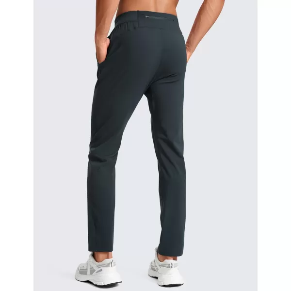 CRZ YOGA 4Way Stretch Athletic Pants for Men 30quot Workout Lounge Casual Work Jogger Pants with Zip PocketMelanite