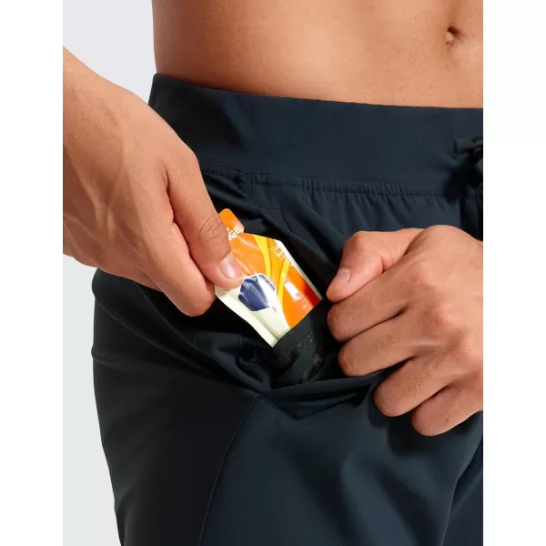 CRZ YOGA 4Way Stretch Athletic Pants for Men 30quot Workout Lounge Casual Work Jogger Pants with Zip PocketTrue Navy