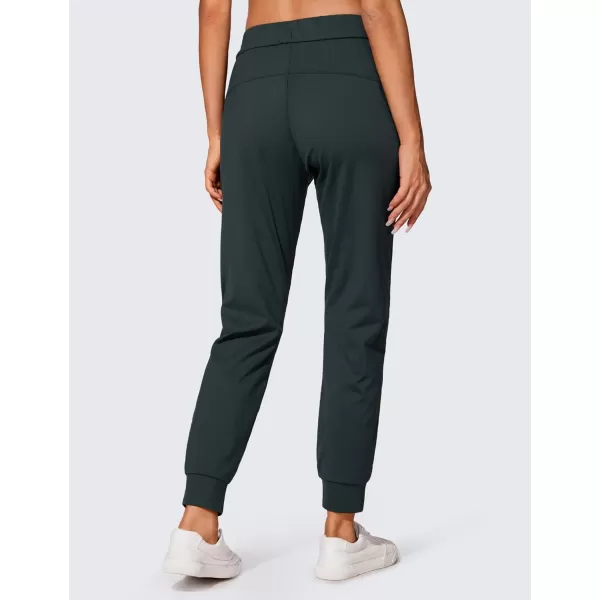 CRZ YOGA 4Way Stretch Workout Joggers for Women 28quot  Casual Travel Pants Lounge Athletic Joggers with PocketsMelanite