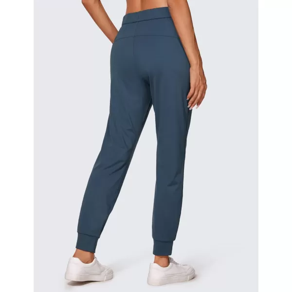 CRZ YOGA 4Way Stretch Workout Joggers for Women 28quot  Casual Travel Pants Lounge Athletic Joggers with PocketsSlate Blue