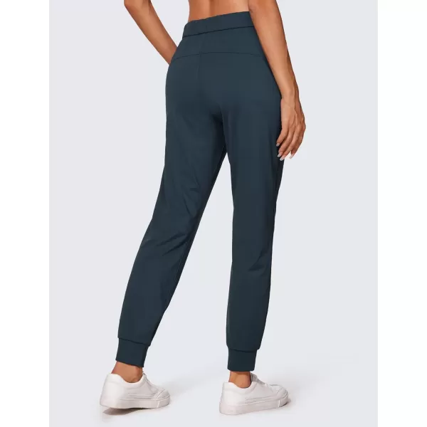 CRZ YOGA 4Way Stretch Workout Joggers for Women 28quot  Casual Travel Pants Lounge Athletic Joggers with PocketsTrue Navy