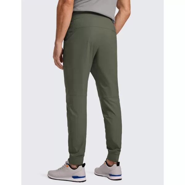 CRZ YOGA All Day Comfy Golf Joggers Pants for Men 30 Quick Dry Lightweight Stretch Work Casual Joggers with PocketsLight Army Green