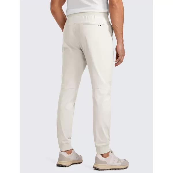 CRZ YOGA All Day Comfy Golf Joggers Pants for Men 30 Quick Dry Lightweight Stretch Work Casual Joggers with PocketsMilky White