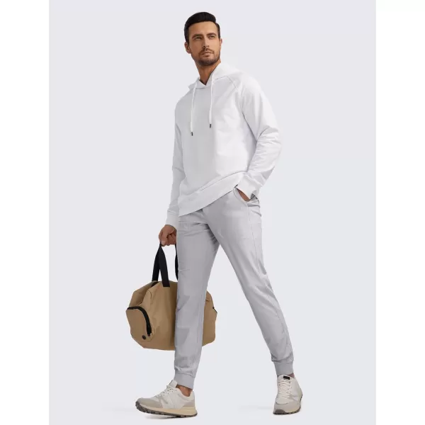 CRZ YOGA All Day Comfy Golf Joggers Pants for Men 30 Quick Dry Lightweight Stretch Work Casual Joggers with PocketsPlatinum Grey
