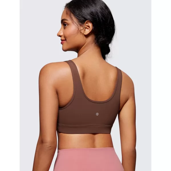 CRZ YOGA Butterluxe Maternity Nursing Bras for Women Crossover Wireless Sleep Breastfeeding Lounge Pregnancy Bra ComfortableCoffee Brown