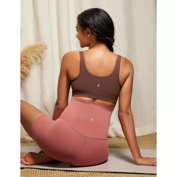 CRZ YOGA Butterluxe Maternity Nursing Bras for Women Crossover Wireless Sleep Breastfeeding Lounge Pregnancy Bra ComfortableCoffee Brown