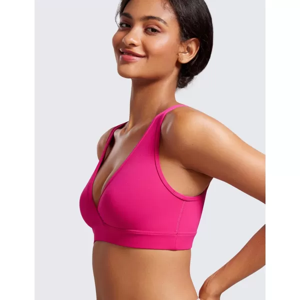 CRZ YOGA Butterluxe Maternity Nursing Bras for Women Crossover Wireless Sleep Breastfeeding Lounge Pregnancy Bra ComfortableGranita Pink